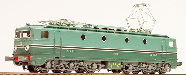 REE Modeles JM001S - French Electric Locomotive Class CC-7150 of the SNCF original green liver SE Lyon Mouche MISTRAL - 